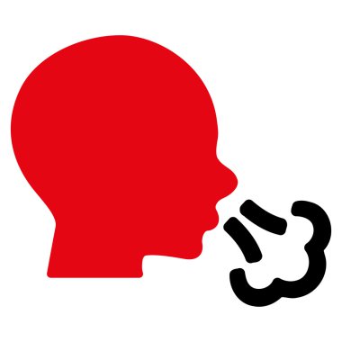 Hapşırma düz simgesi