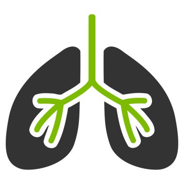 Akciğerler düz simgesi