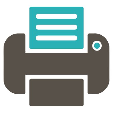 Yazdırma düz simgesi