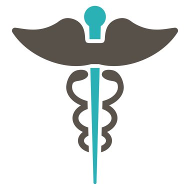 Caduceus düz simgesi