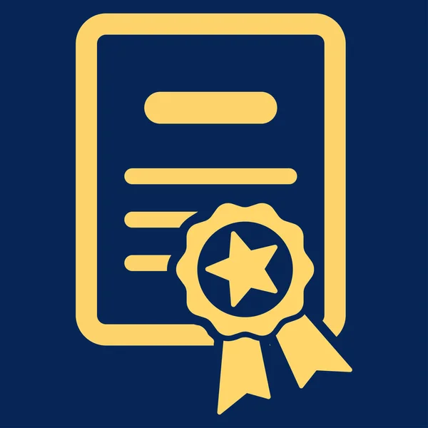 Zertifizierte Diplom-Ikone — Stockvektor