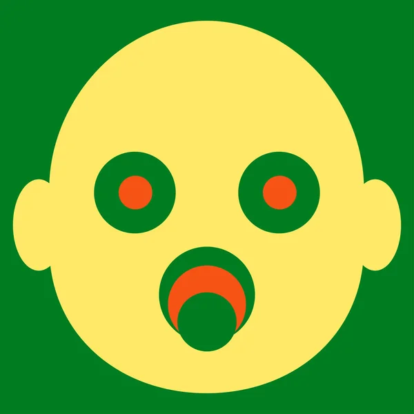 Icono de cabeza de bebé — Vector de stock