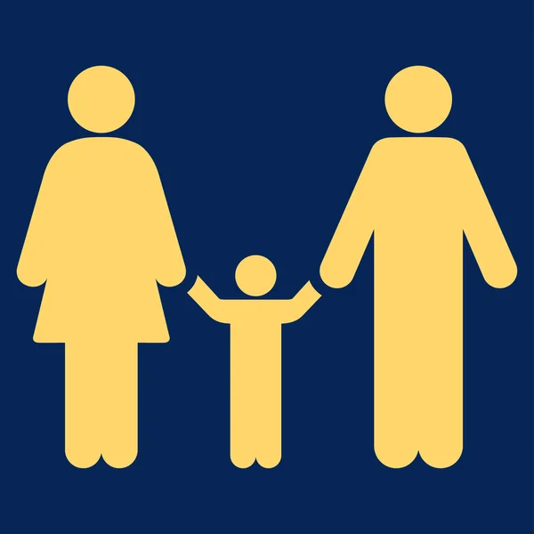 Rodzice i dziecko ikona — Wektor stockowy