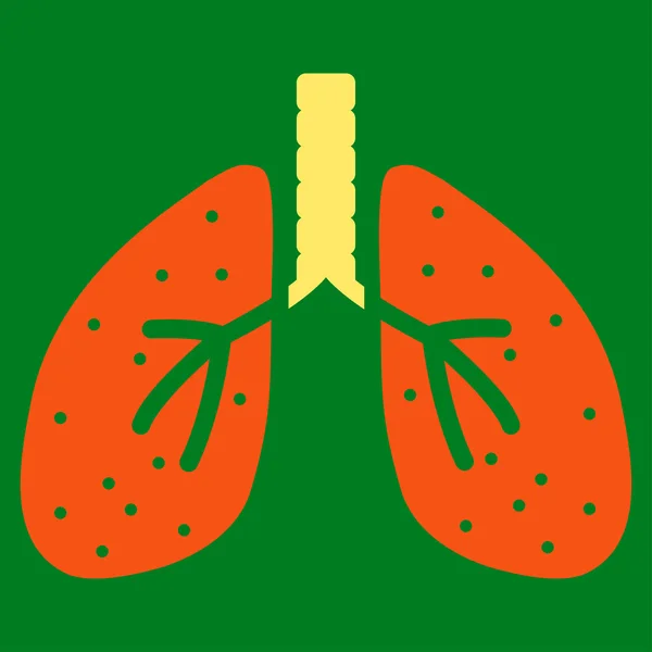 Pulmão ícone plana — Vetor de Stock