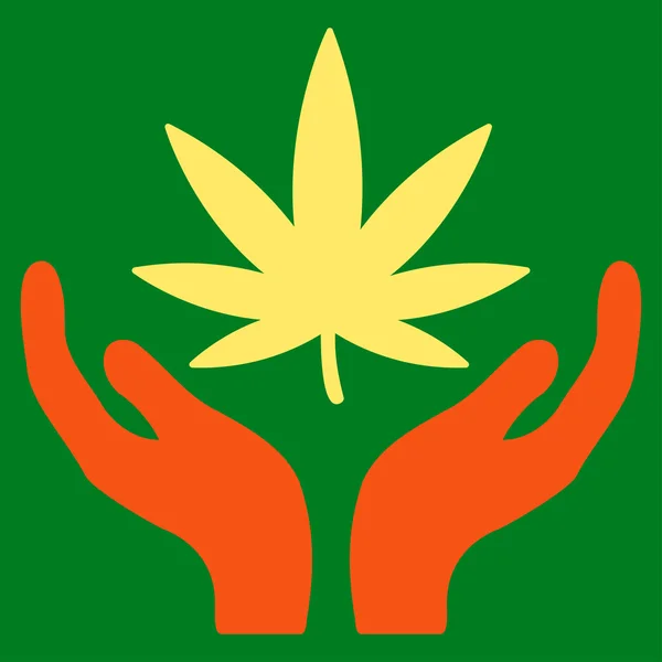 Cannabis zorg pictogram — Stockvector