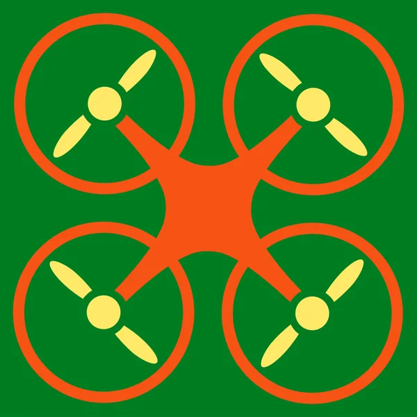 Icône plate Quadcopter — Image vectorielle