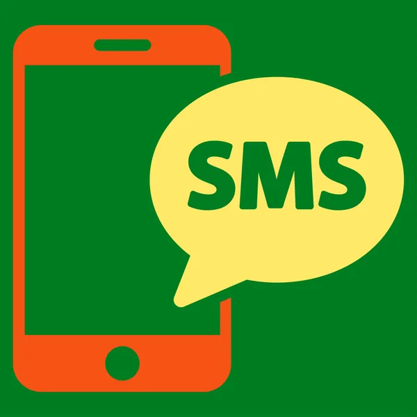 Ícone sms telefone —  Vetores de Stock