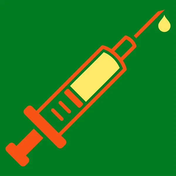 Плоский значок вакцинації — стоковий вектор
