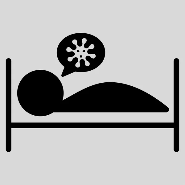 Łóżku pacjenta ikona — Wektor stockowy