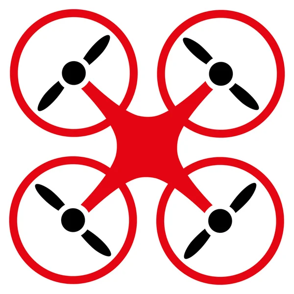 Quadcopter düz simgesi