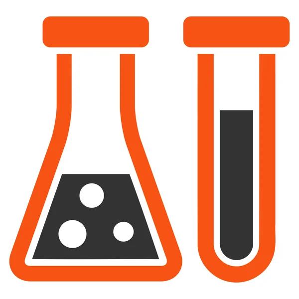 Ícone plana química — Vetor de Stock