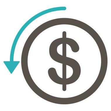 Geri ödeme düz simgesi