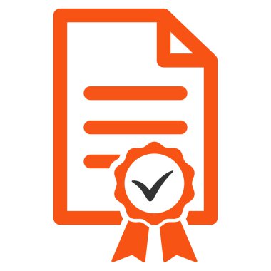 Düz simgesi sertifikalı