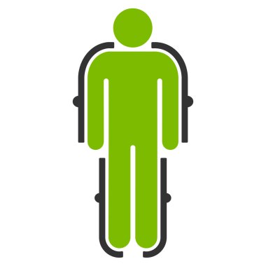 Dış iskelet düz simgesi