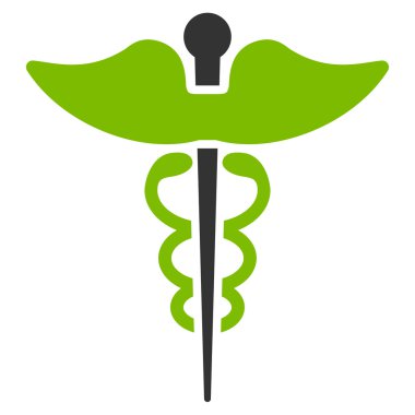 Caduceus düz simgesi