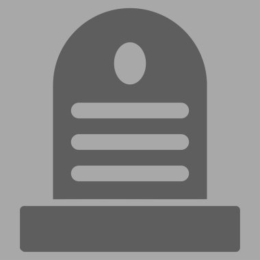 Mezar taşı düz simgesi