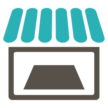 Dükkanı düz simgesi