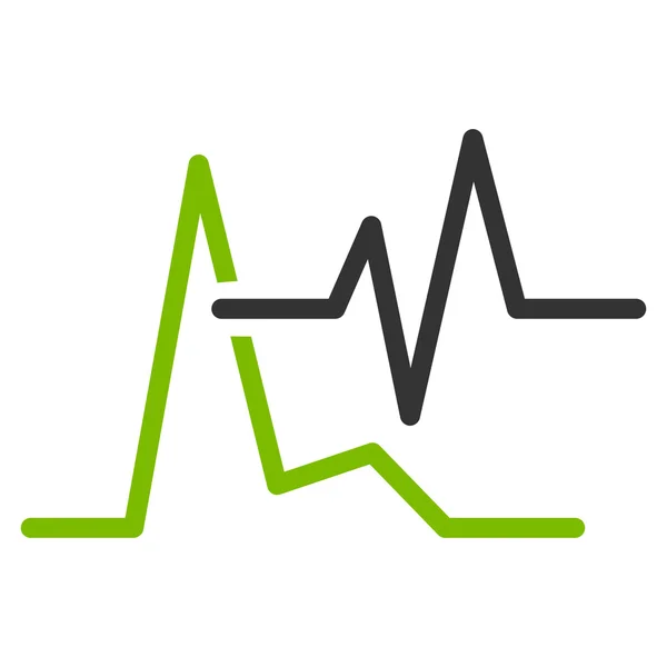 ECG ploché ikony — Stockový vektor