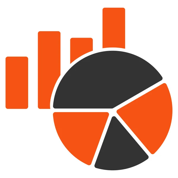 Wykresy płaskie ikona — Wektor stockowy