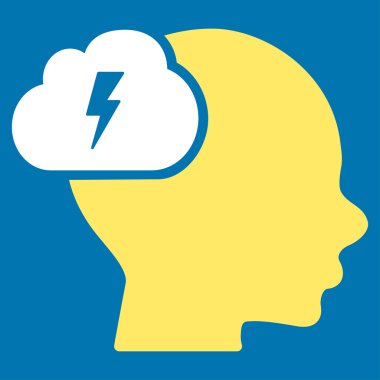 Beyin fırtınası düz simgesi