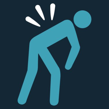 Sırt ağrısı düz simgesi