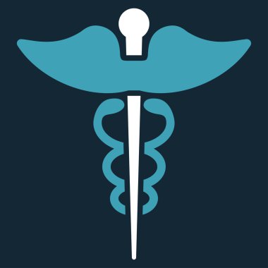 Caduceus düz simgesi