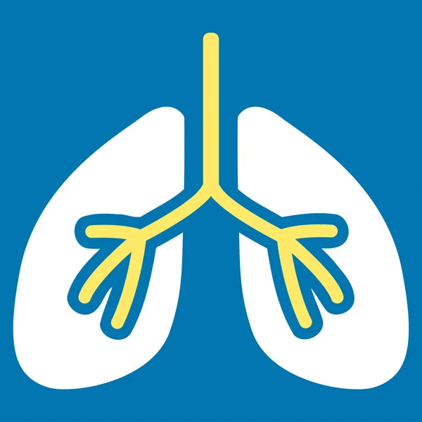 Icona piatta dei polmoni — Vettoriale Stock