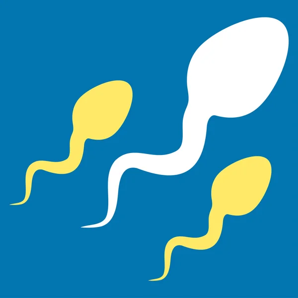 Esperma icono plano — Vector de stock