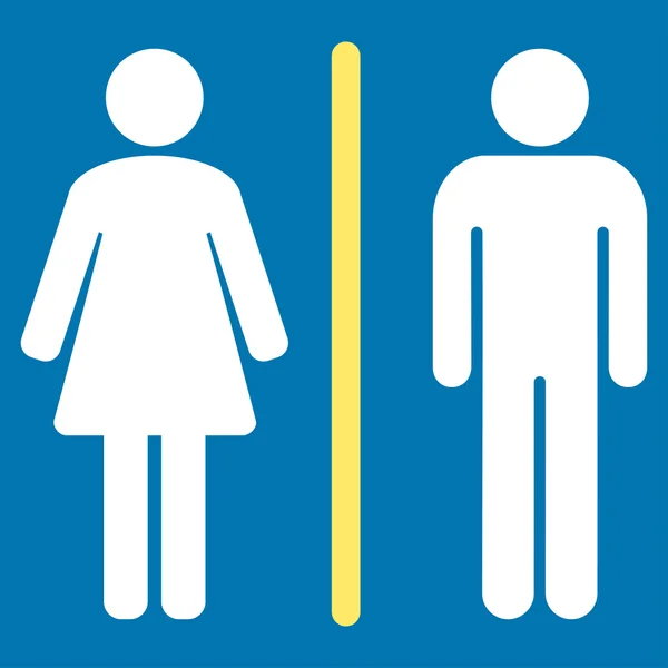 Toiletten platte pictogram — Stockvector