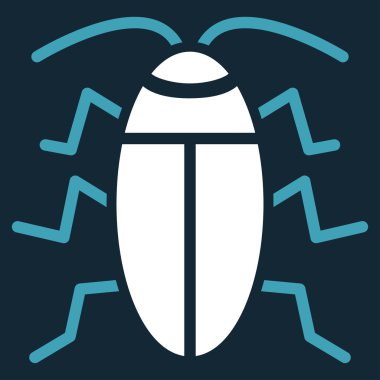 Hamam böceği düz simgesi