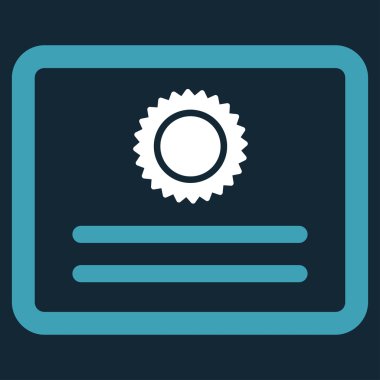 Diploma düz simgesi