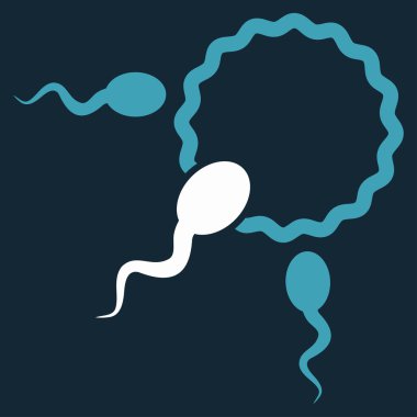 Fertilizasyon düz simgesi