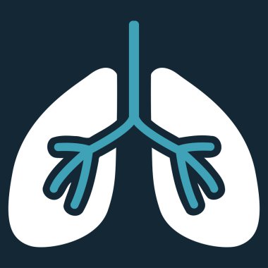 Akciğerler düz simgesi