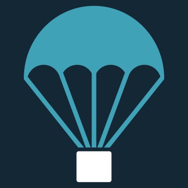 Paraşüt düz simgesi