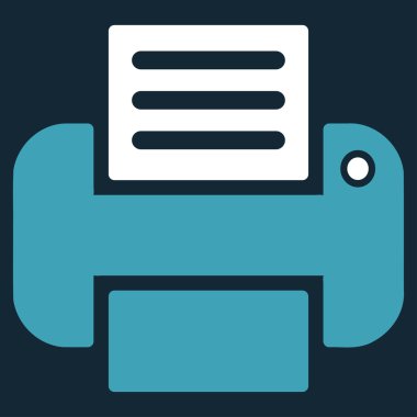 Yazdırma düz simgesi