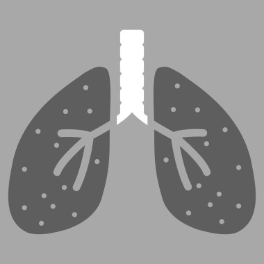 Akciğerler düz simgesi