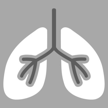 Akciğerler düz simgesi