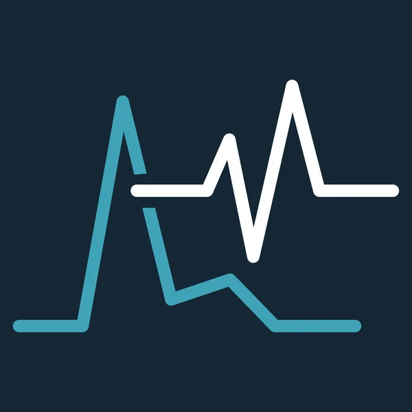 Ecg flache Ikone — Stockvektor