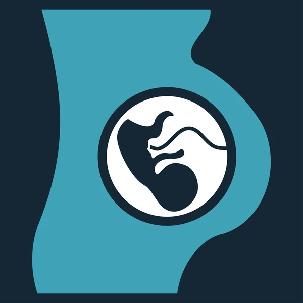 Плоская икона во время беременности — стоковый вектор