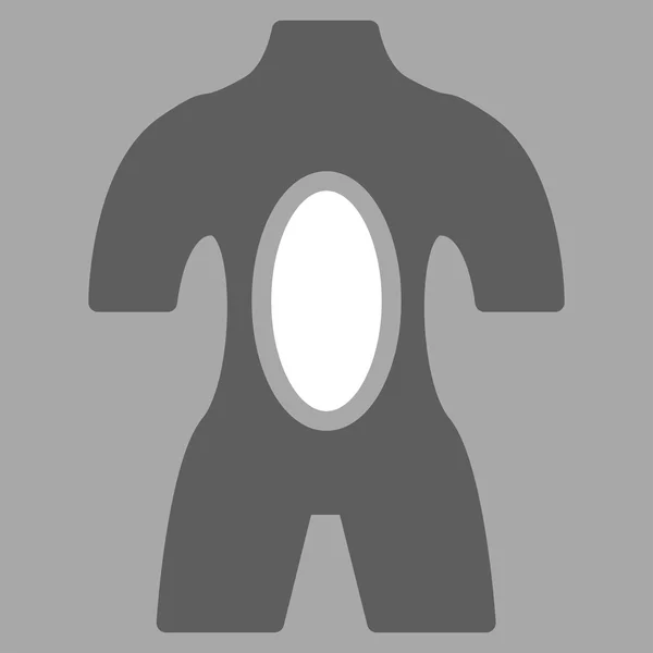 Anatomie platte pictogram — Stockvector