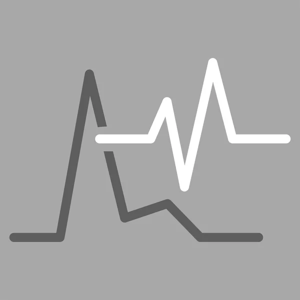 ECG ploché ikony — Stockový vektor