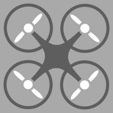 Quadcopter düz simgesi