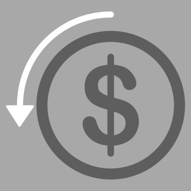 Geri ödeme düz simgesi