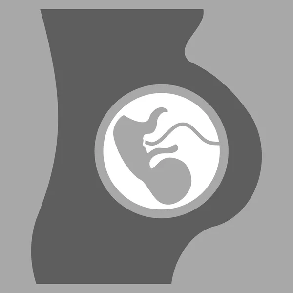 Zwangerschap platte pictogram — Stockvector