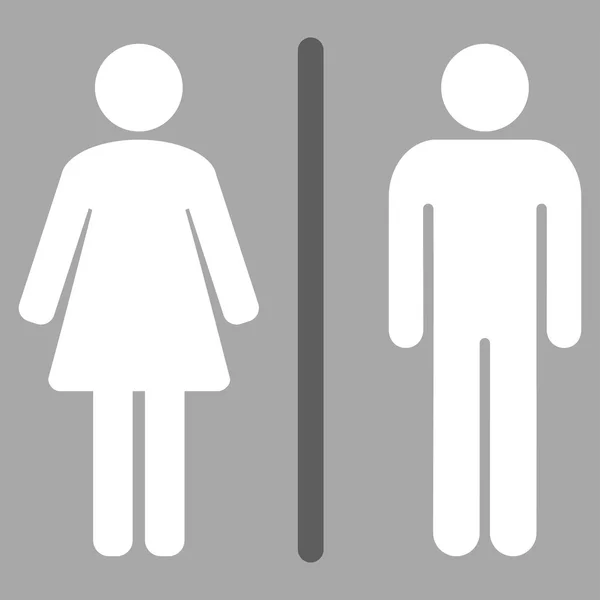 Toiletten platte pictogram — Stockvector