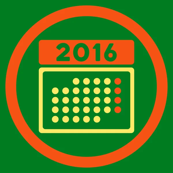 2016 місяць Календар Піктограма — стокове фото