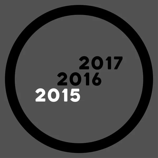 Od roku 2016 do 2017 roku ikona — Zdjęcie stockowe