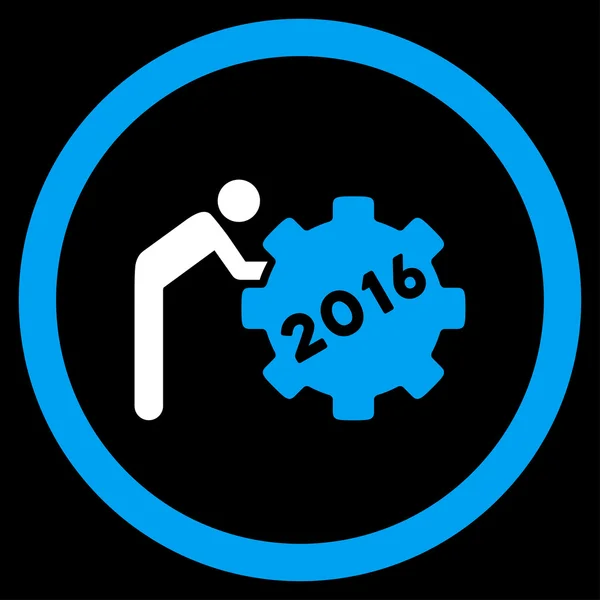 2016 робочій людині значок — стоковий вектор