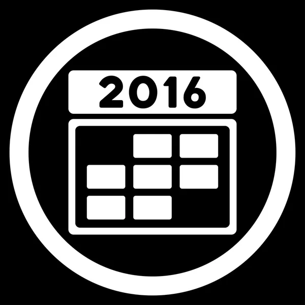 2016 Calendario Icono de cuadrícula — Vector de stock