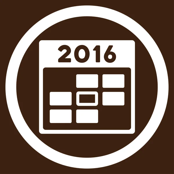2016 kalendarza dzień ikona — Wektor stockowy